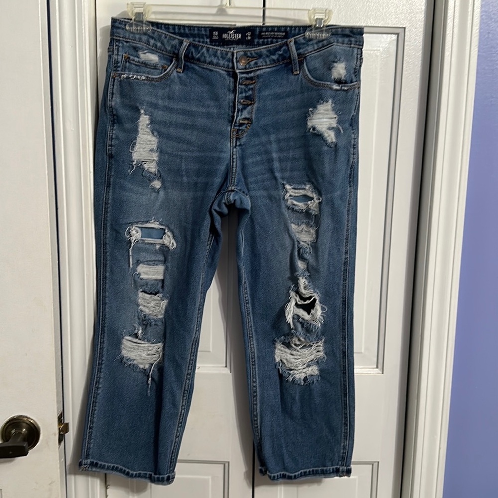 Hollister Mid-rise crop boyfriend 15R W32 L24